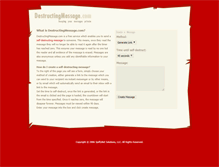 Tablet Screenshot of destructingmessage.com